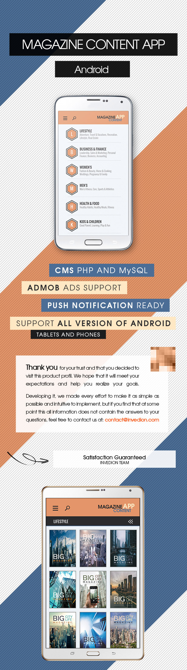 Magazine Content App With CMS - Android [ AdMob | Push Notifications | Offline Storage ] - 1